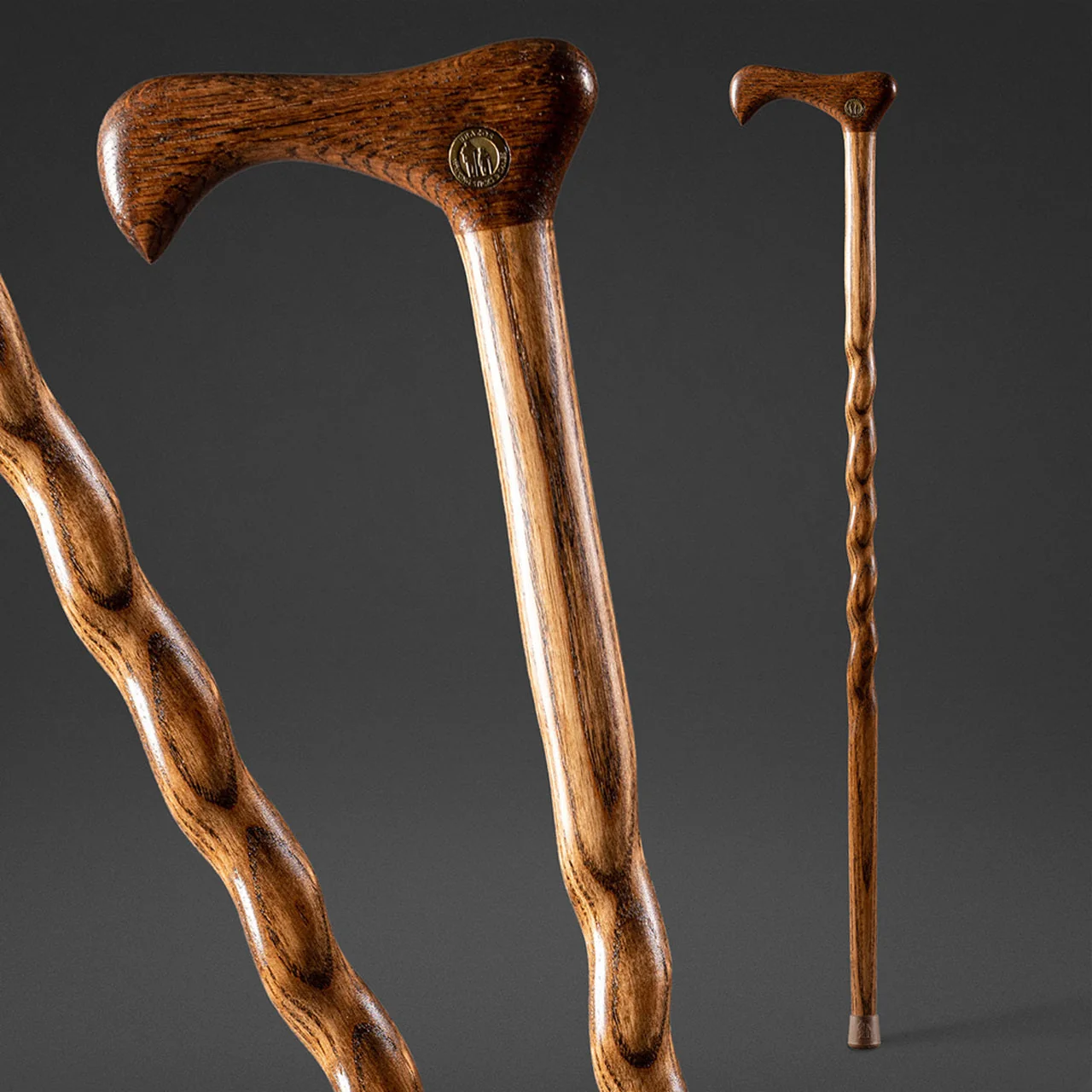 Twisted Oak Traditional Handcrafted Walking Cane 37"
