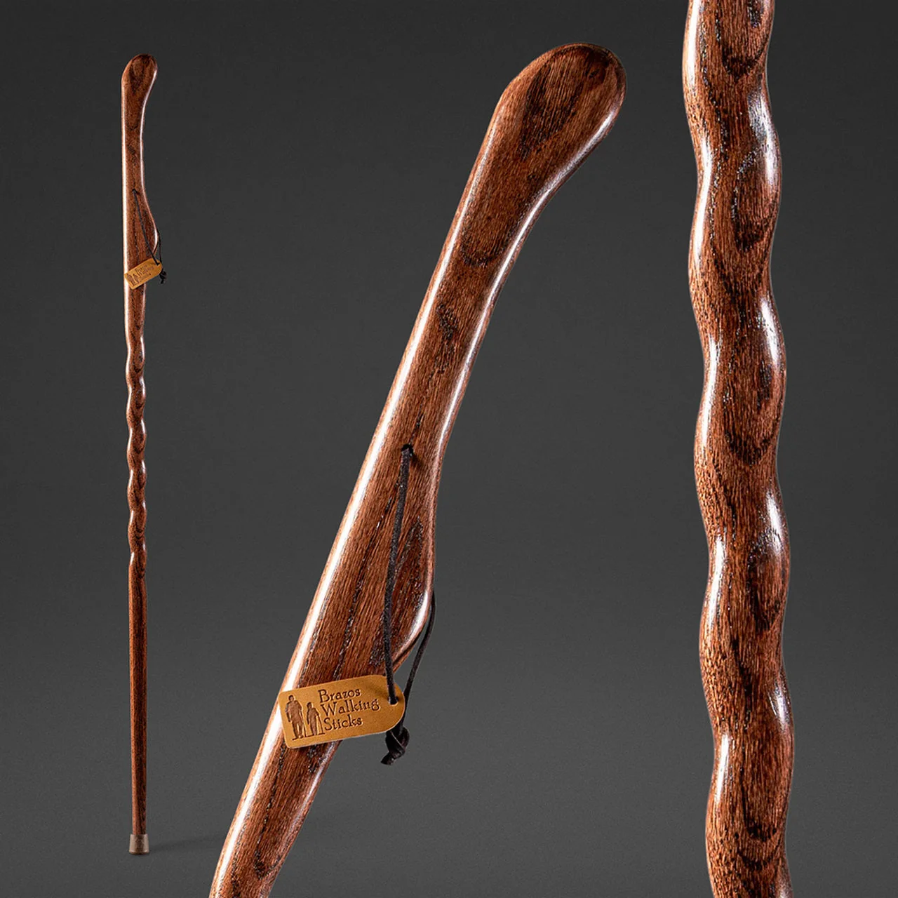 Twisted Oak Hitchhiker Handcrafted Walking Stick