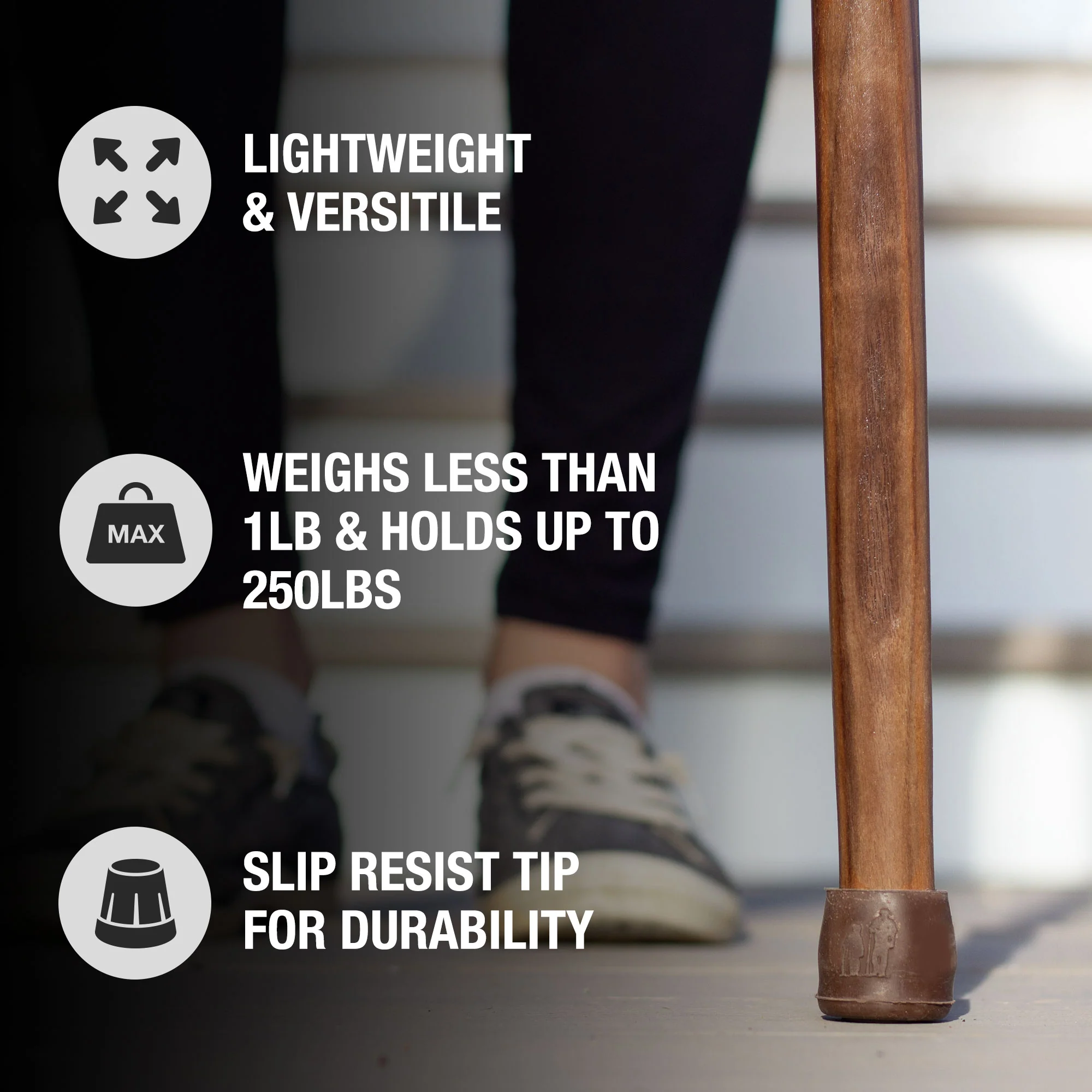 Twisted Walnut Traditional Handcrafted Walking Cane 37" - Image 5